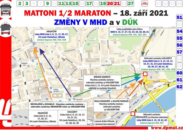 mattoni pulmaraton usti nad labem zmeny mhd duk 18 9 2021 | WebJET CMS