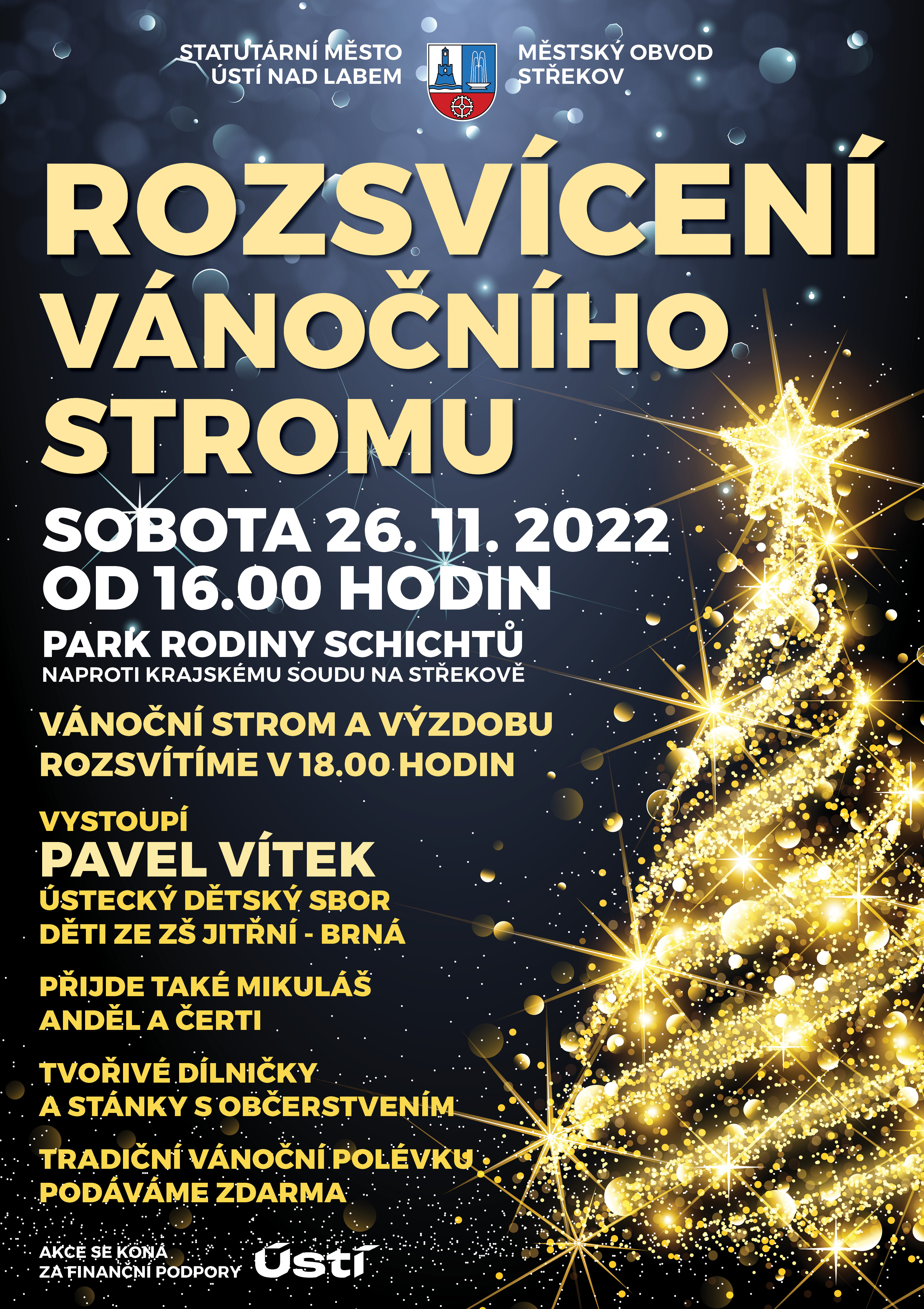 Rozsvícení vánočního stromu 2022 - plakát