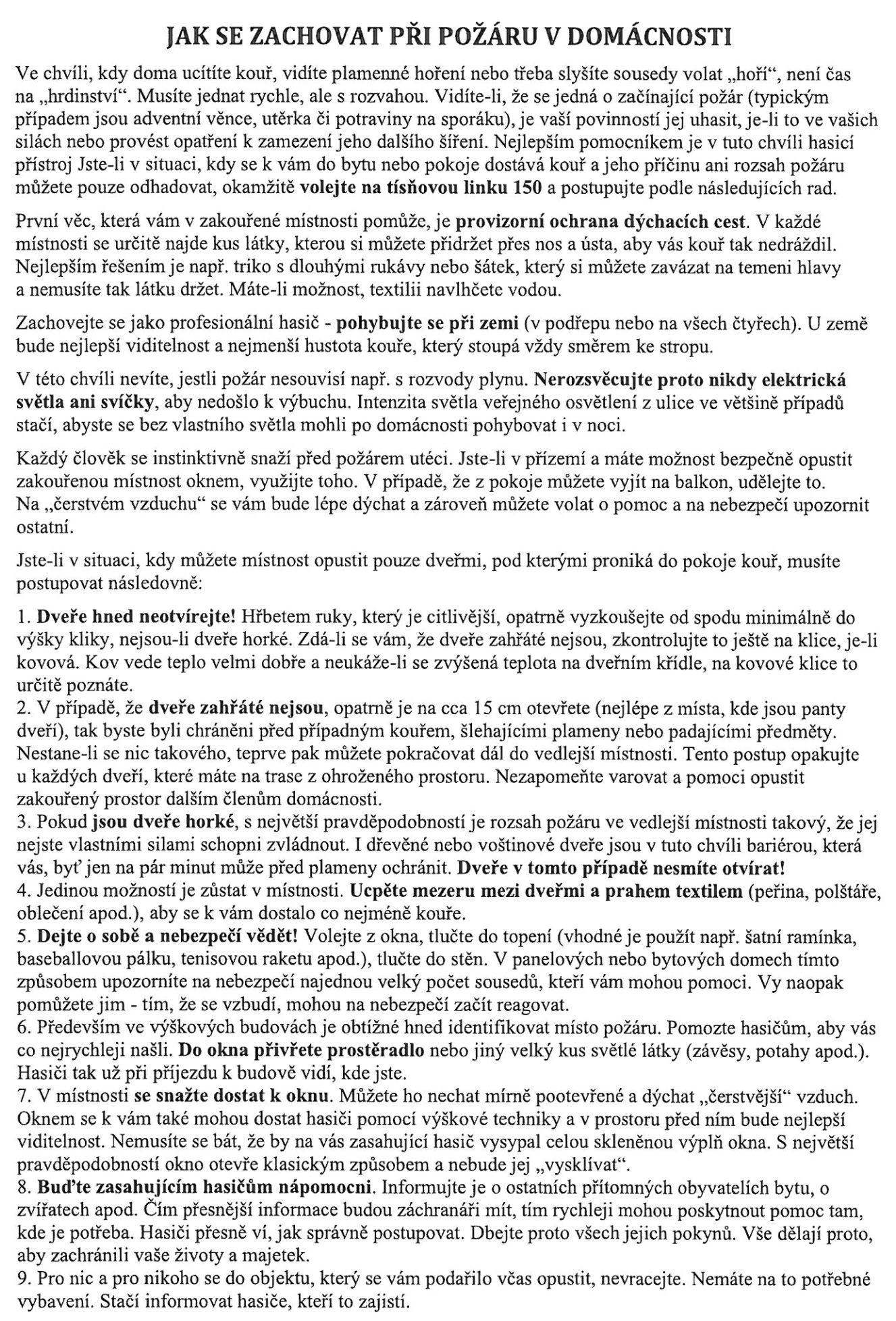 jak se zachovat pri pozaru domacnosti | WebJET CMS Jak se zachovat při požáru v domácnosti