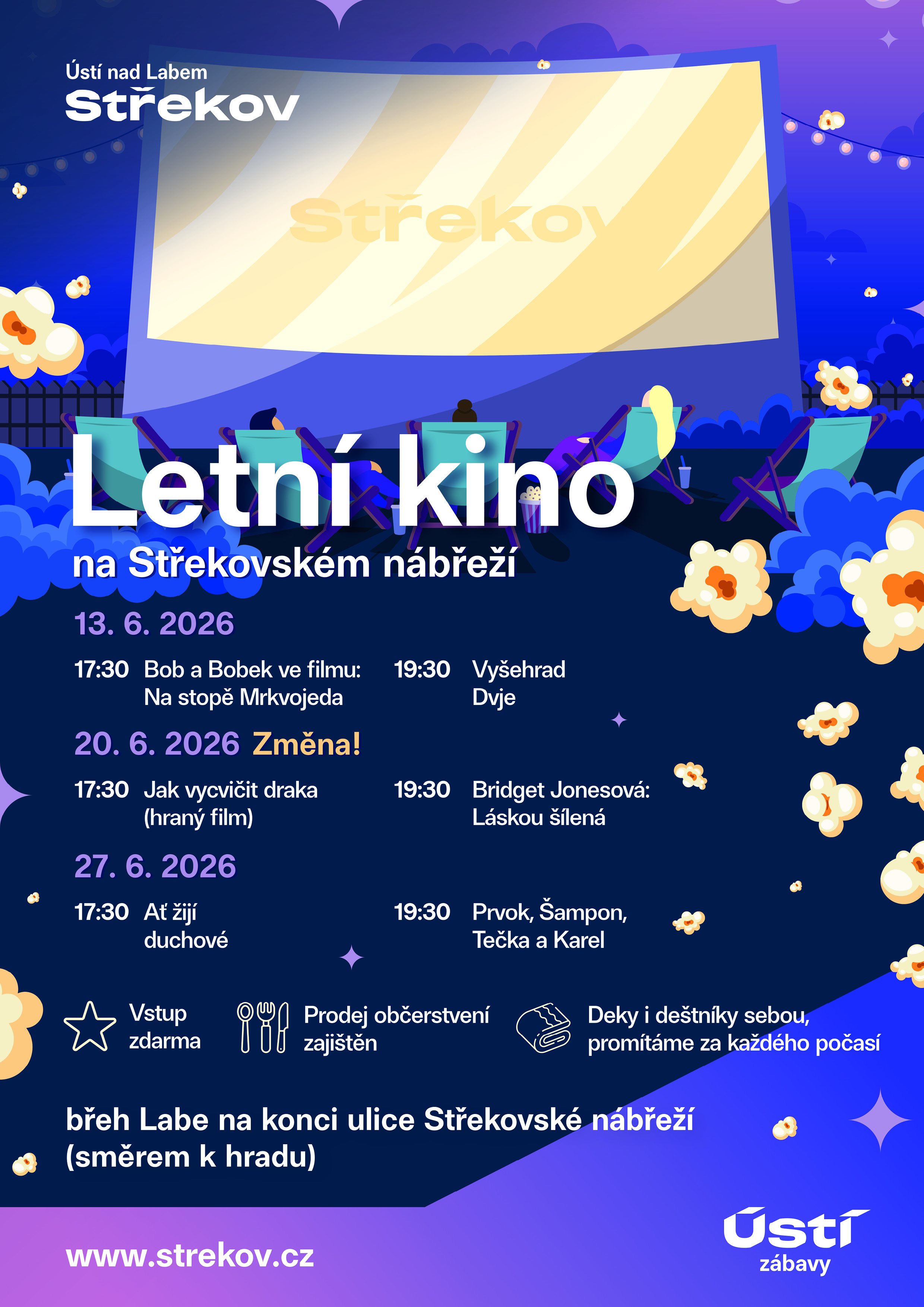 letni kino na strekovskem nabrezi 2026 zmena | WebJET CMS